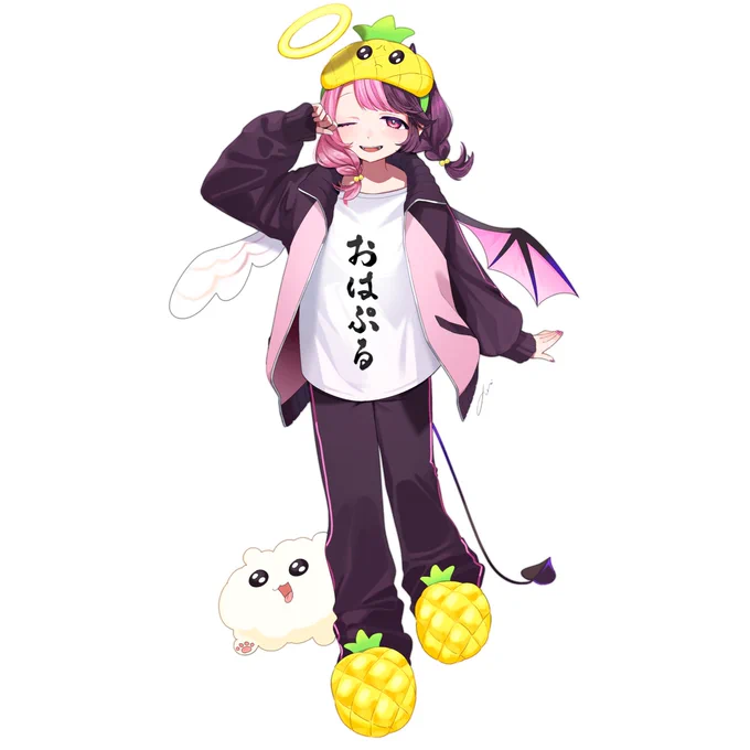 部屋着アクスタ可愛くて描きましたTシャツの字ゆる募ありがとう選ばれたのはおはぷるでした 