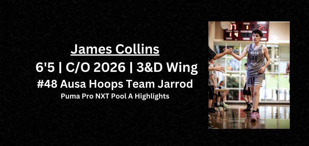 James Collins (@jamesco07888344) on Twitter photo Check Out my highlights on youtube from the Puma Pro NXT circuit in Las Vegas and Phoenix! youtu.be/1CqdFCs-tIs?si…
<a href="/AUSA_Hoops/">AUSA Hoops</a>
<a href="/JarrodFryar/">Jarrod Fryar</a>
<a href="/jordanemullan/">Jordan Mullan</a>
<a href="/CoachSepo/">Coach.Sepo</a> Check Out my highlights on youtube from the Puma Pro NXT circuit in Las Vegas and Phoenix! youtu.be/1CqdFCs-tIs?si…
<a href="/AUSA_Hoops/">AUSA Hoops</a>
<a href="/JarrodFryar/">Jarrod Fryar</a>
<a href="/jordanemullan/">Jordan Mullan</a>
<a href="/CoachSepo/">Coach.Sepo</a>
