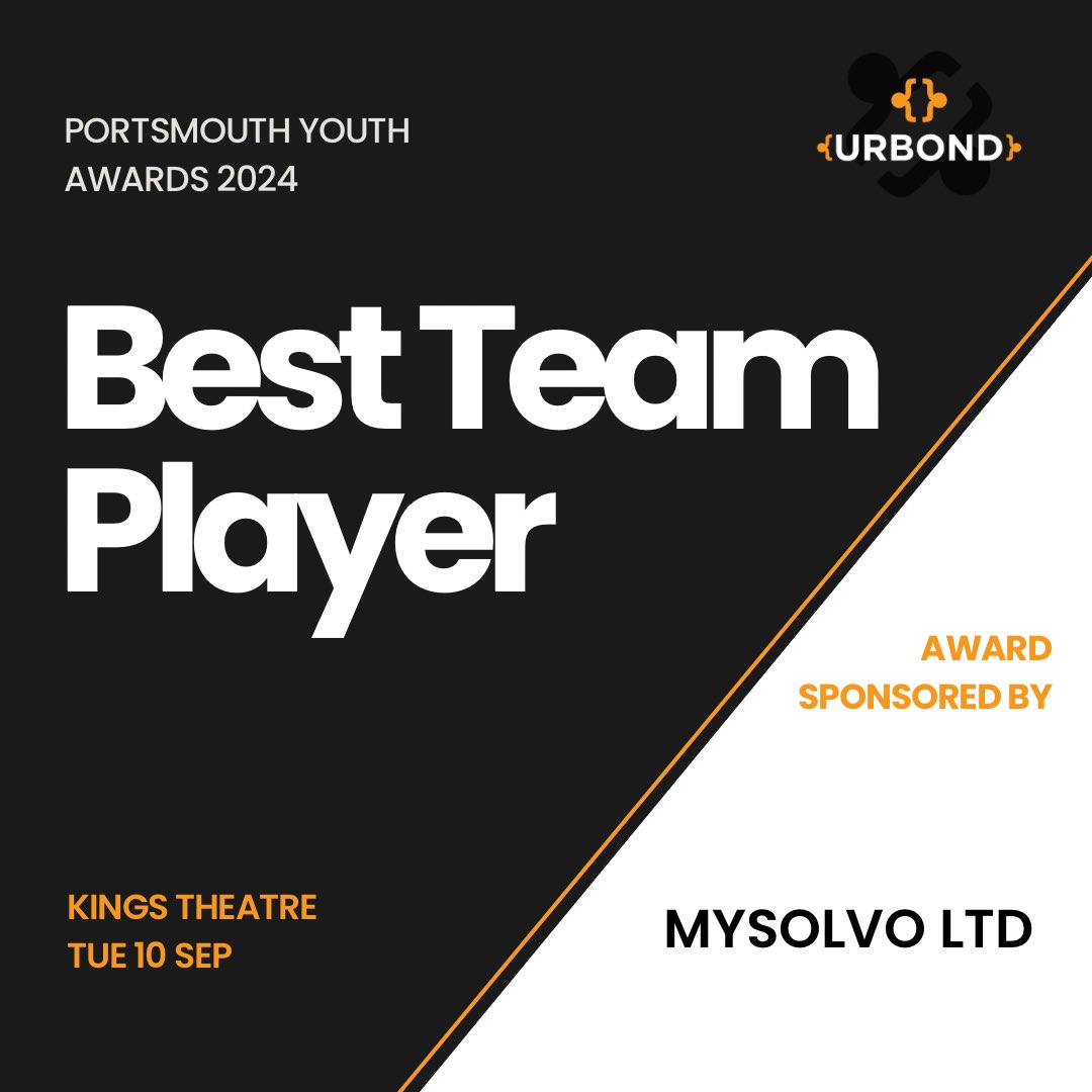 Introducing award sponsor for Portsmouth Youth Awards!

Mysolvo Ltd are sponsoring the ‘Best Team Player’ Award which will be awarded to a young person who is ready, willing and able to support the team unselfishly and make decisions for the good of their peers. 

#YouthAwards