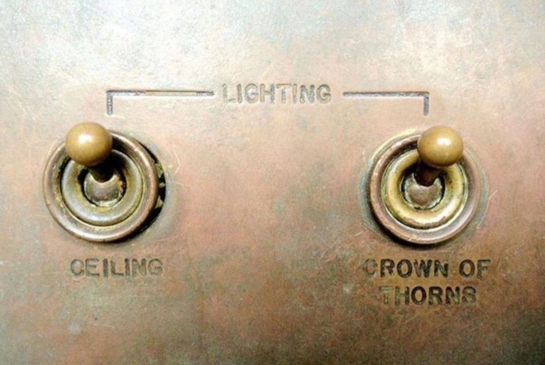 Light switch at Coventry Cathedral