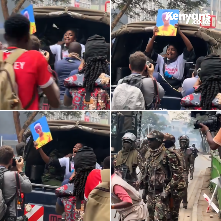 Kenyans's tweet photo. Police arrest woman whose child was allegedly killed during the protests in Nairobi CBD https://t.co/muGT8iZKHv