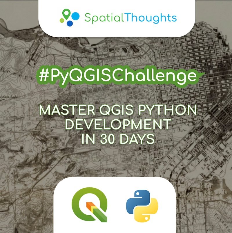 MoAitAbdelmalik's tweet photo. Learn #PyQGIS API to build user interfaces, write custom algorithms, create actions, and build plugins. Spend 30 mins each day for the next 30 days to learn how to customize #QGIS with #Python. 
 
Start at  →

https://t.co/aa18GbKEzx

#PyQGISChallenge
By @spatialthoughts https://t.co/mbsjlwk6ni