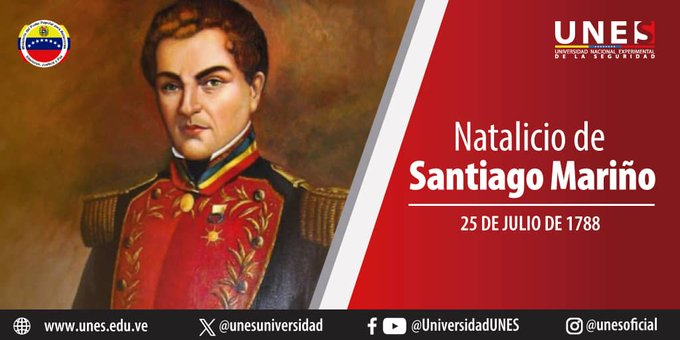 📆25Jul || Nació en la isla de Margarita, en 1788. Desde 1810 se incorporó a la causa independentista, participó en numerosas campañas, combatió en Carabobo y se mantuvo en Vzla hasta el fin de sus días, fue actor fundamental de los movimientos separatistas. #CunaDeLibertadores