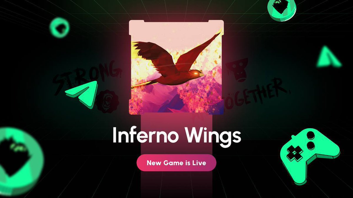CoinArcadeGG's tweet photo. Ape Arcade New Game: Inferno Wings

Ape Arcade continues to make its mark, with 4 games already live, and thousands of players competing to accumulate $ATX.

We are excited to unveil our latest addition to our growing lineup: Inferno Wings.

Inferno Wings is a side-scrolling casual game where players embark on a journey, navigating obstacles to reclaim their feathers.

More games are coming soon. Stay tuned!

Head to our app to get started:
https://t.co/0r33wjRDOv