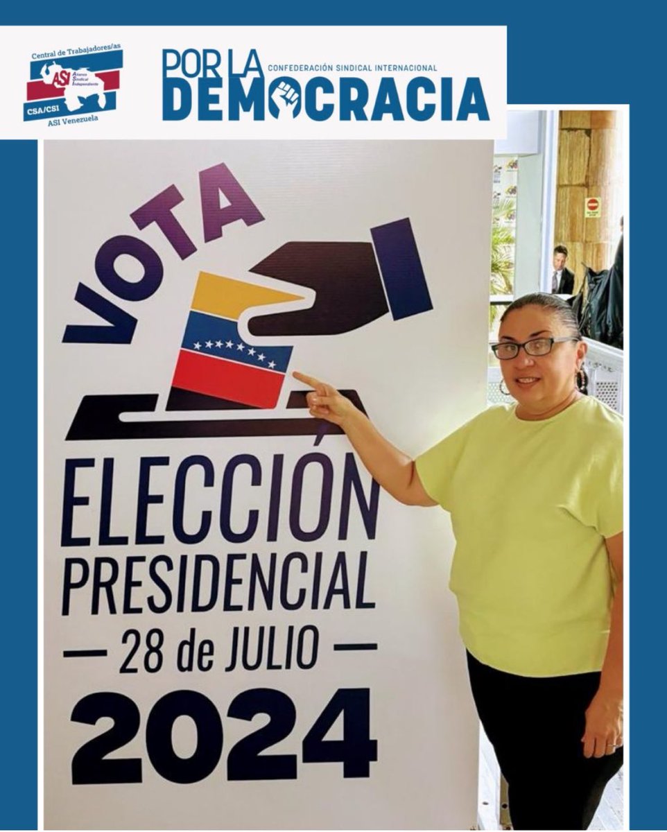 Desde <a href="/CentralASI/">Central ASI Vzla</a>  Invitamos a todos los trabajadores a ejercer #ELVOTOConsciente #ELVOTOResponsable  Este 28 de julio “ Yo Voto” Te invitamos a VOTAR por tus derechos como trabajador <a href="/ituc/">ITUC</a> <a href="/CSA_TUCA/">CSA-TUCA</a>