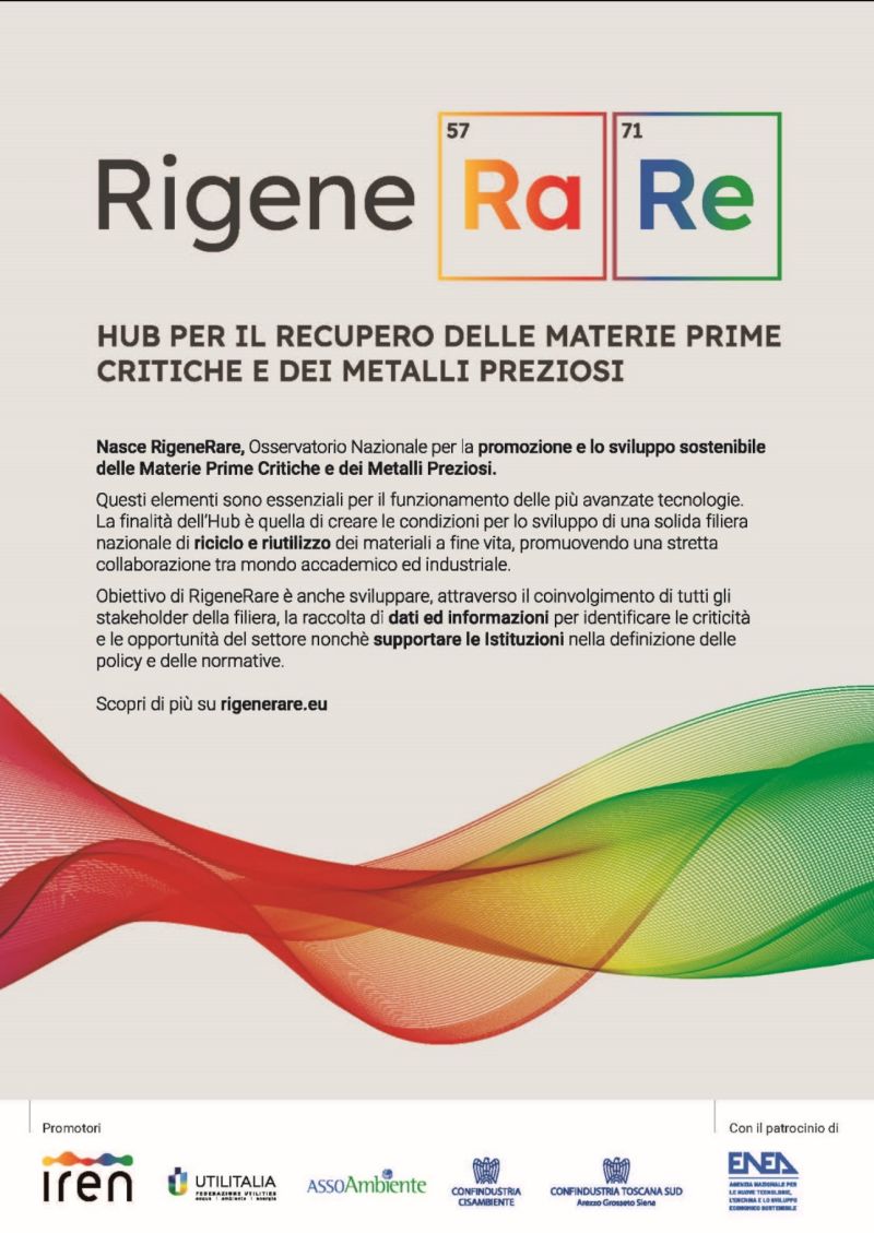 egazette1's tweet image. #RigeneRare: il nuovo hub del gruppo #Iren per recuperare materie prime critiche e metalli.
e-gazette.it/sezione/utilit…