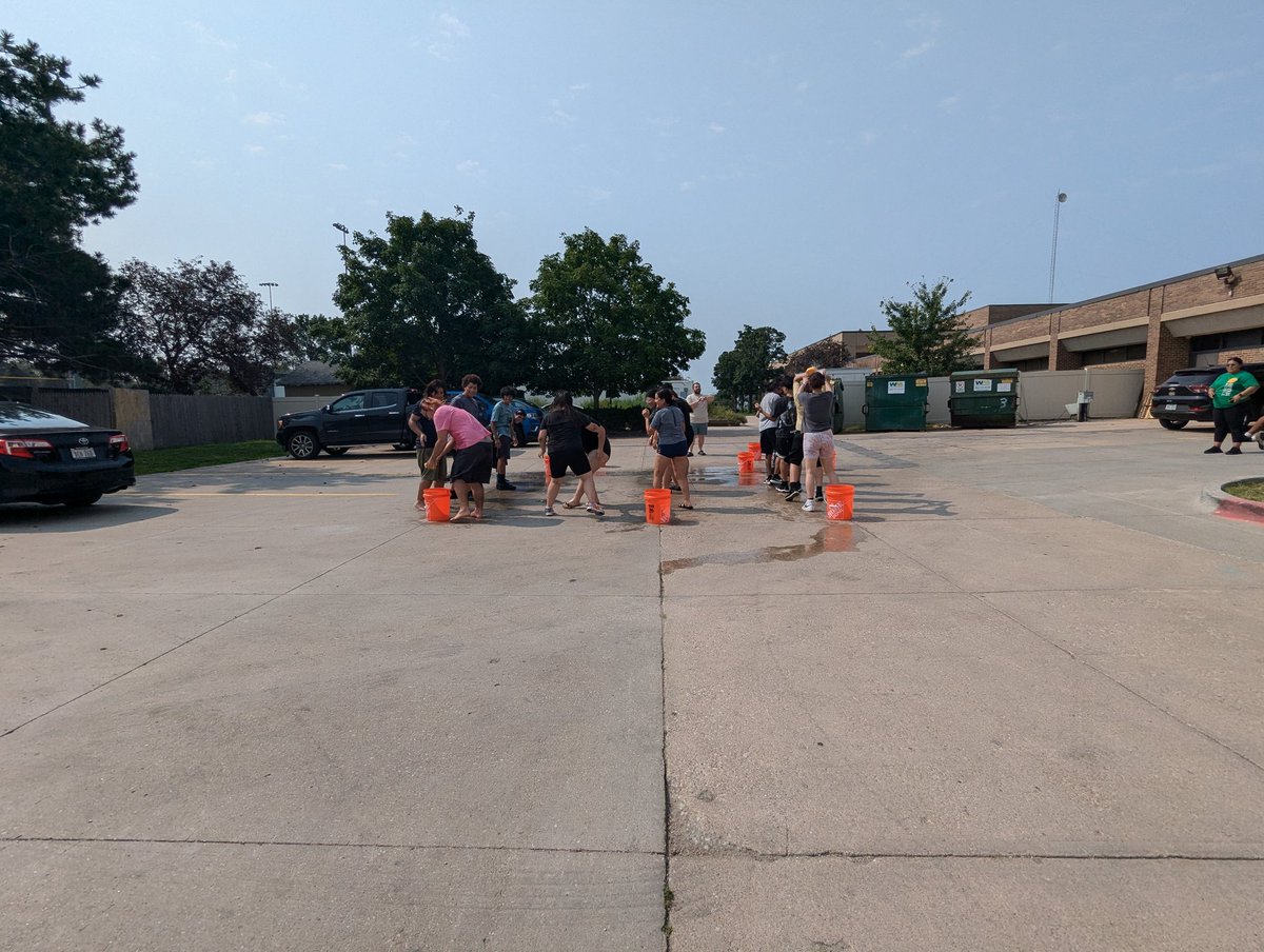 Taking a well deserved water break today! <a href="/OPS_BryanHigh/">Bryan High School</a> #bandcamp #TGIT