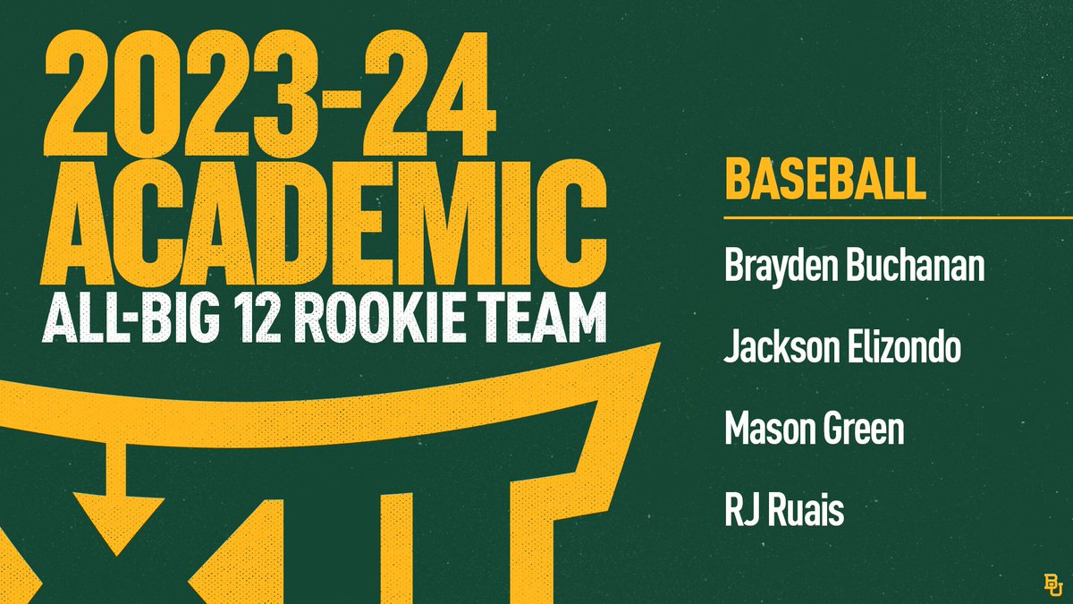 These young bucks got it done in the classroom ✏️💪

📰: baylorbea.rs/4cVlSFZ

#SicEm 🐻⚾️ | #Together