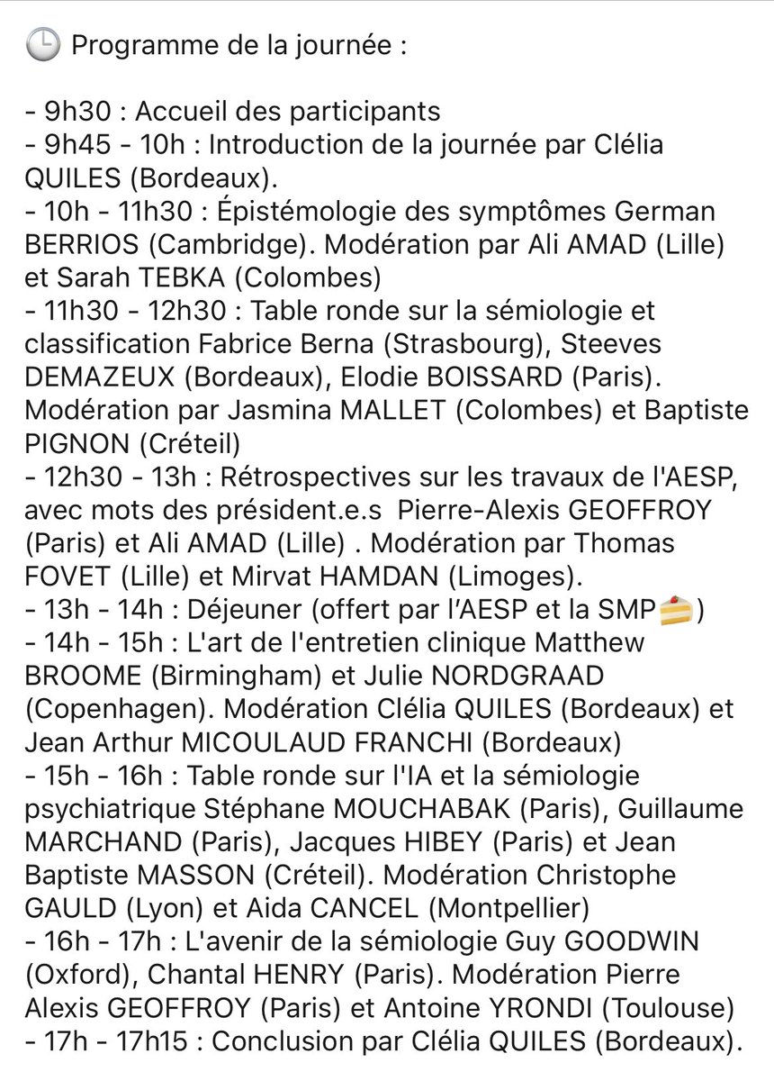 Vous faites quoi le 11 octobre ? Car nous vous invitons à passer une journée sous le signe de la sémiologie psychiatrique, pour fêter les 10 ans de notre asso ! Inscrivez- vous gratuitement sur la page dédiée aesp-jnsp.fr