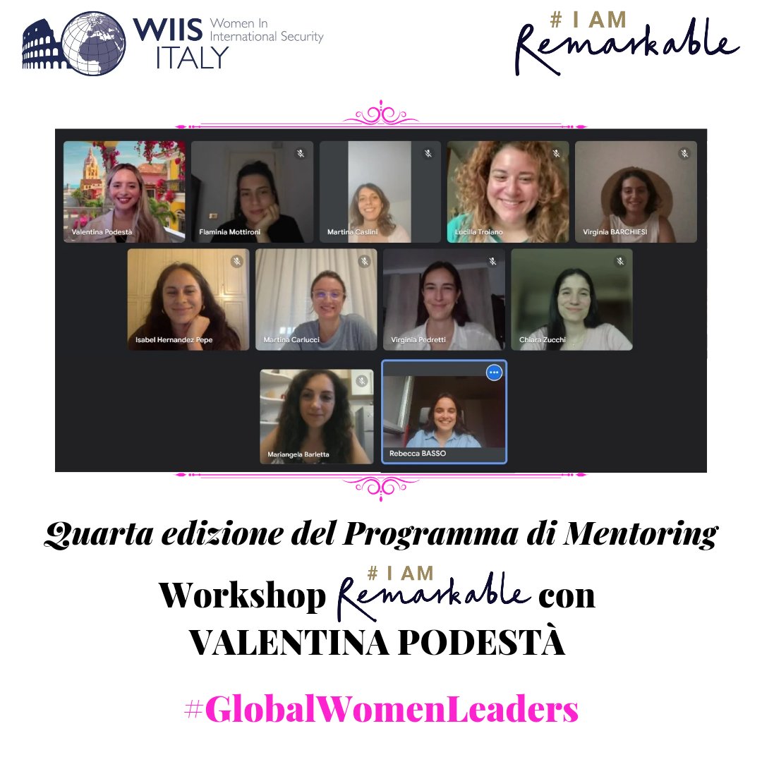 WIISItaly's tweet image. 📣 Iniziano le attività per le #mentee della IV edizione del programma di #mentoring di #WIIS! Due workshop #IAmRemarkable su autoconsapevolezza promossi da @Google dove le nostre mentee, guidate da @ValentinaPodes6
e #ChiaraGarofoli, hanno condiviso esperienze e traguardi.🤝🏻