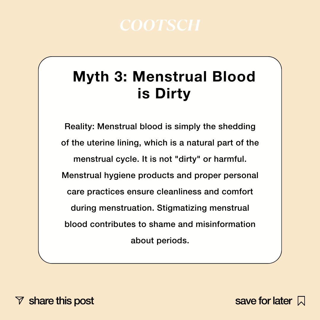 Debunking these myths can help promote better understanding and care of our feminine intimate health.  ✨ 🌸 

#themoreyouknow #cootsch #intimatehealth #intimatecare #femininehealth