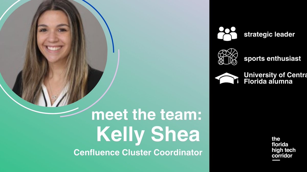 Meet Kelly Shea, a Cenfluence Cluster Coordinator.💡 

Recognized as an Orlando Inno Under 25 honoree, this UCF Knight is thrilled to apply her accomplished skillset to building the regional entrepreneurial ecosystem. 🧩 

Get to know her here: floridahightech.com/insights/kelly…
