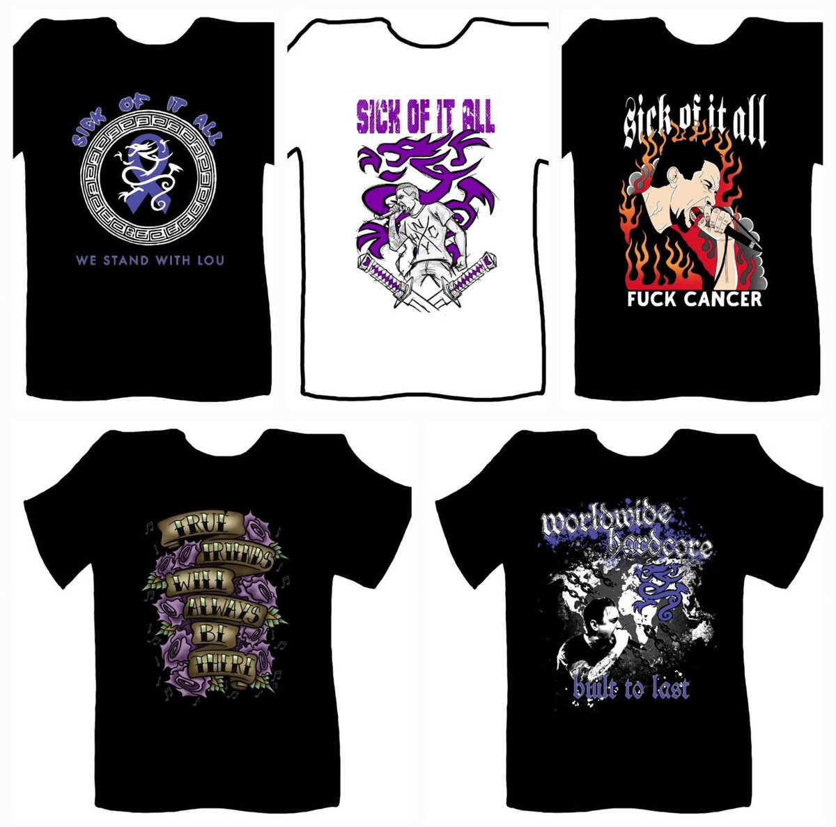 Some cool shirts to help raise money for Lou <a href="/SOIANYC/">Sick Of It All</a> battle with cancer. 
catfight-clothing.square.site/shop/sick-of-i…