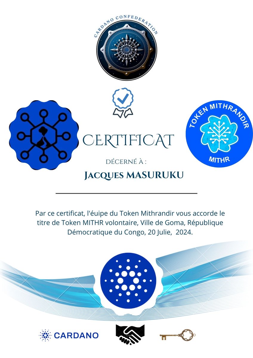 Project Token Mithrandir (@tokenmithr) on Twitter photo We congratulate you friend Jacques Masuruku for your noble humanitarian work. You show that you have a big heart dear friends from D. R. Congo, by bringing food to the children in the Refugee camps. #Cardano
<a href="/CardanoConf/">Cardano Confederation</a> <a href="/StakeGoma/">Goma Pool; our rewards are used to promote nature</a> #cardanomithr #CardanoCNT #cardanosummer #congo We congratulate you friend Jacques Masuruku for your noble humanitarian work. You show that you have a big heart dear friends from D. R. Congo, by bringing food to the children in the Refugee camps. #Cardano
<a href="/CardanoConf/">Cardano Confederation</a> <a href="/StakeGoma/">Goma Pool; our rewards are used to promote nature</a> #cardanomithr #CardanoCNT #cardanosummer #congo