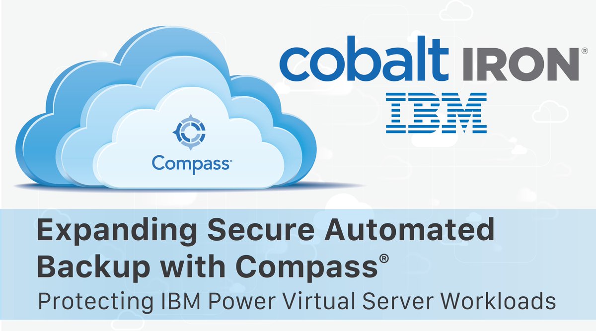 CobaltIron's tweet photo. Exciting news: Secure automated backup now available for @IBM Power Virtual Server!
https://t.co/TFWXBBRslP
#AutomatedBackup #IBMPowerVirtualServer #CyberSecurity https://t.co/zhYiLYAEsc