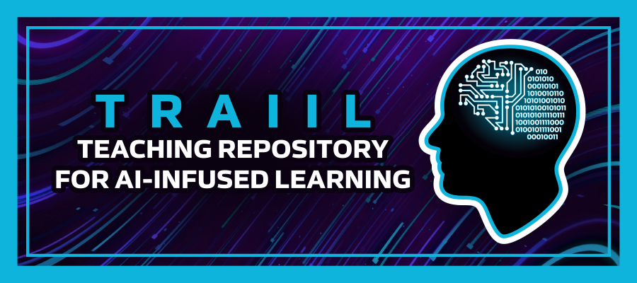 UCFDigitalLearn's tweet photo. Announcing TRAIIL: Teaching Repository for AI-Infused Learning, a collection of openly licensed, peer-reviewed strategies that use generative AI tools to support learning in #HigherEd. The call for submissions is now open to those in and outside of @UCF! https://t.co/t8kjn47NZc https://t.co/DueZOMXJqG
