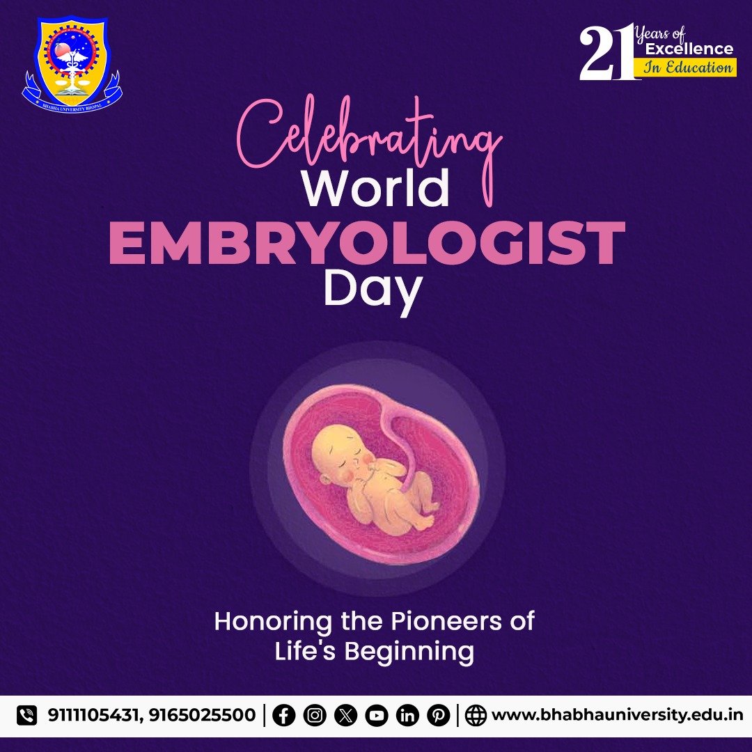 BhabhaUniversty's tweet photo. Join us in celebrating the wonders of embryology and the scientists behind it. Happy World Embryologist Day!
#WorldEmbryologistDay #LifeCreation #ScienceInAction https://t.co/poXhZzFC3T