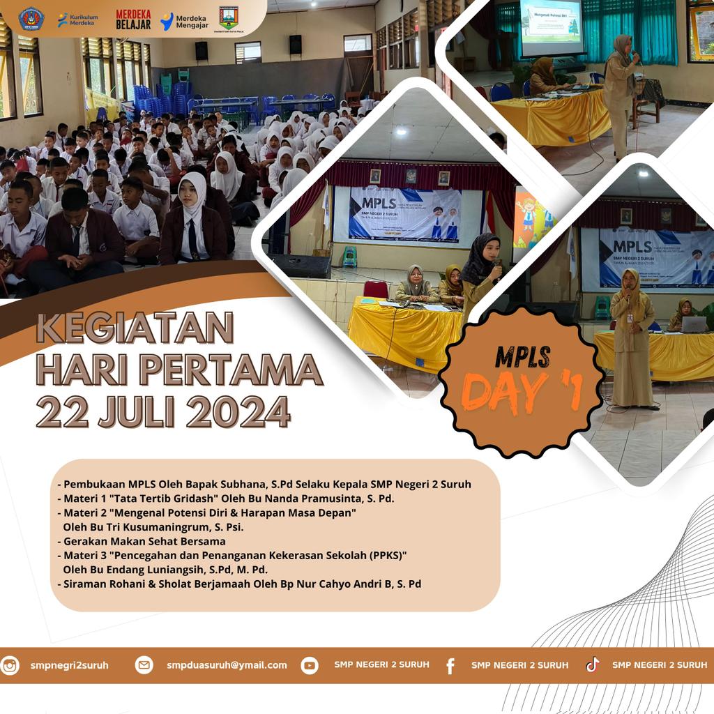 GridasOfficial's tweet photo. Halloπ sobat #Gridash yuk, lihat keseruan kegiatan yang dilakukan hari pertama 22 Juli 2024 pada saat MPLS SMPN 2 Suruh π« #MPLS2024 #kabsemarang #Gridash https://t.co/GSkfJ5VtIa