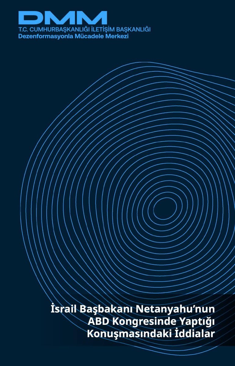 Cumhurbaşkanlığı İletişim Başkanlığımız bünyesinde faaliyetlerine devam eden Dezenformasyonla Mücadele Merkezimiz, İsrail Başbakanı Netanyahu’nun dün ABD Kongresinde yaptığı konuşmada ortaya attığı yalanların tek tek çürütüldüğü bir bülten yayımladı. 

İsrail’in Gazze’de