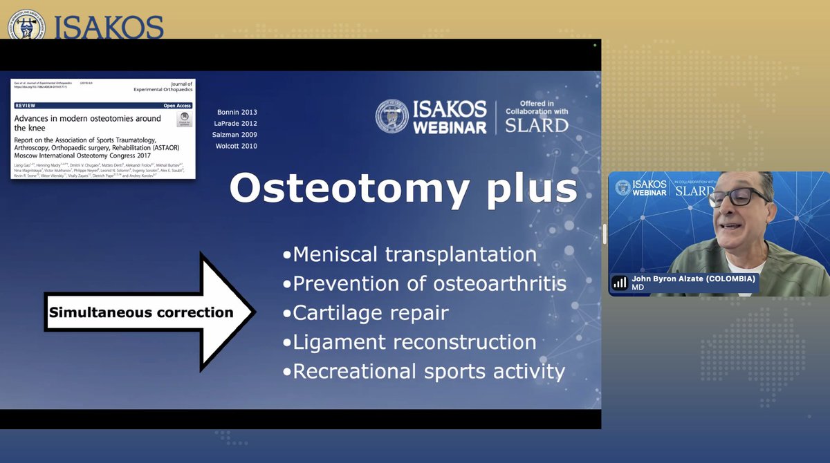 ISAKOS's tweet photo. Up next in today's #ISAKOSWebinar with #SLARD: Osteotomy Around the World - Case #2: Valgus Correction: Lateral Opening or Medial Closing Wedge DFO with John Byron Alzate, MD COLOMBIA 🇨🇴 🔗https://t.co/H19ghIRK78 https://t.co/FShgG4Zknb