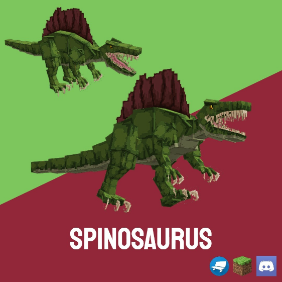 calisthen_27's tweet photo. Spinosaurus Dinosaur in Minecraft🦖#commissionsopen  #Minecraft #Blockbench #pixelart #blockbench3dmodel #minecraftmodel #dinosaur #dinosaurinminecraft https://t.co/qqe3DKc43K
