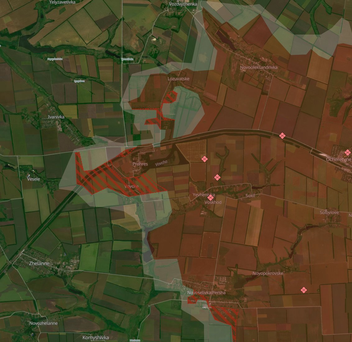 M0nstas's tweet photo. Russians have reached Ivanivka and took over Vovche.
They have deployed a lot of resources on this direction and AFU probably have no options how to stabilize the front line.
Lack of coordination hurts AFU a lot and no improvement can be seen since winter.
Syrskyi should go. https://t.co/g5jMytHjij