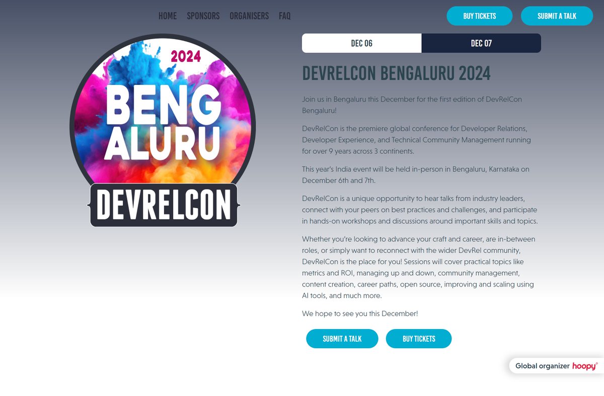 Aditya Oberai (@adityaoberai1) on Twitter photo After <a href="/devrelcon/">DevRelCon</a> NYC, I'm excited to share that we're bringing #DevRelCon to India this December! ๐คฉ
If you're a #DevRel professional interested in speaking, fill out the CFP form by Aug 15 ๐ blr24.devrelcon.dev/call-for-propoโฆ
Also, tag people you'd like to hear at the conf below ๐ After <a href="/devrelcon/">DevRelCon</a> NYC, I'm excited to share that we're bringing #DevRelCon to India this December! ๐คฉ
If you're a #DevRel professional interested in speaking, fill out the CFP form by Aug 15 ๐ blr24.devrelcon.dev/call-for-propoโฆ
Also, tag people you'd like to hear at the conf below ๐