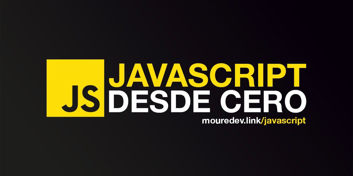 MoureDev's tweet image. Ya está disponible la última clase del curso de JavaScript desde cero!

Hasta ahora tienes:
→ 3 clases con 6 horas de contenido
→ Vídeo y código
→ 40 ejercicios para practicar

Continuamos el próximo miércoles.

Tienes todo el material e información en:
mouredev.link/javascript