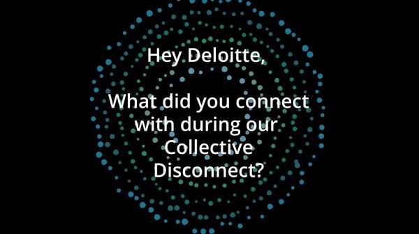 tomblovell's tweet photo. I am proud to work at a company that values taking time to disconnect. Check out this video to hear what my colleagues were looking forward to the most, this past disconnect! #LifeatDeloitte https://t.co/jM1nEnRJQR https://t.co/CzDOQVcg6J