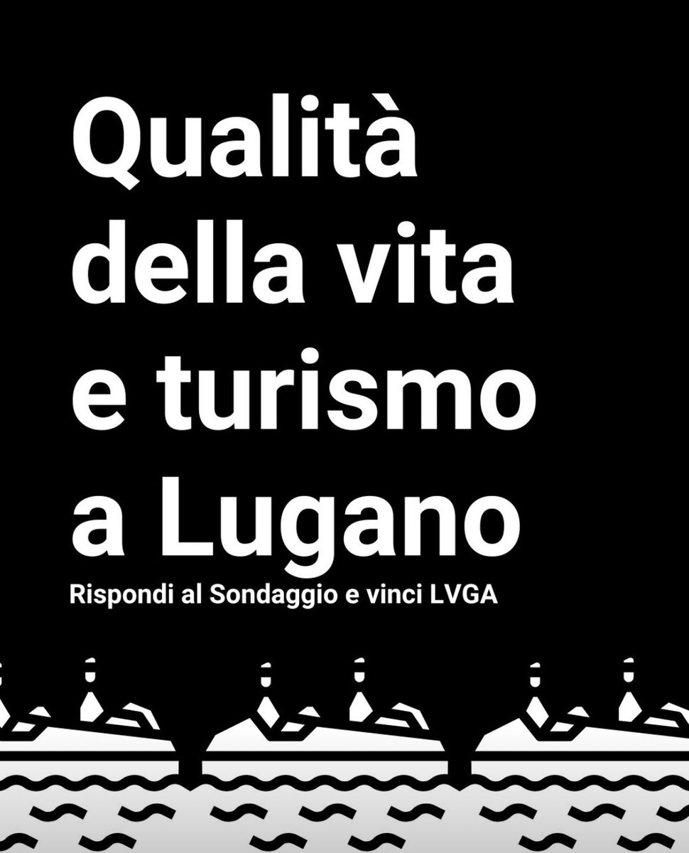 💡 Raccontaci cosa pensi della qualità di vita e turismo a Lugano, in palio CHF 100 in LVGA.
👉 Link al sondaggio: usi.qualtrics.com/jfe/form/SV_d5… 

Lo studio è sviluppato dall’Università della Svizzera italiana, in collaborazione con Lugano Living Lab - Città di Lugano e Lugano Region