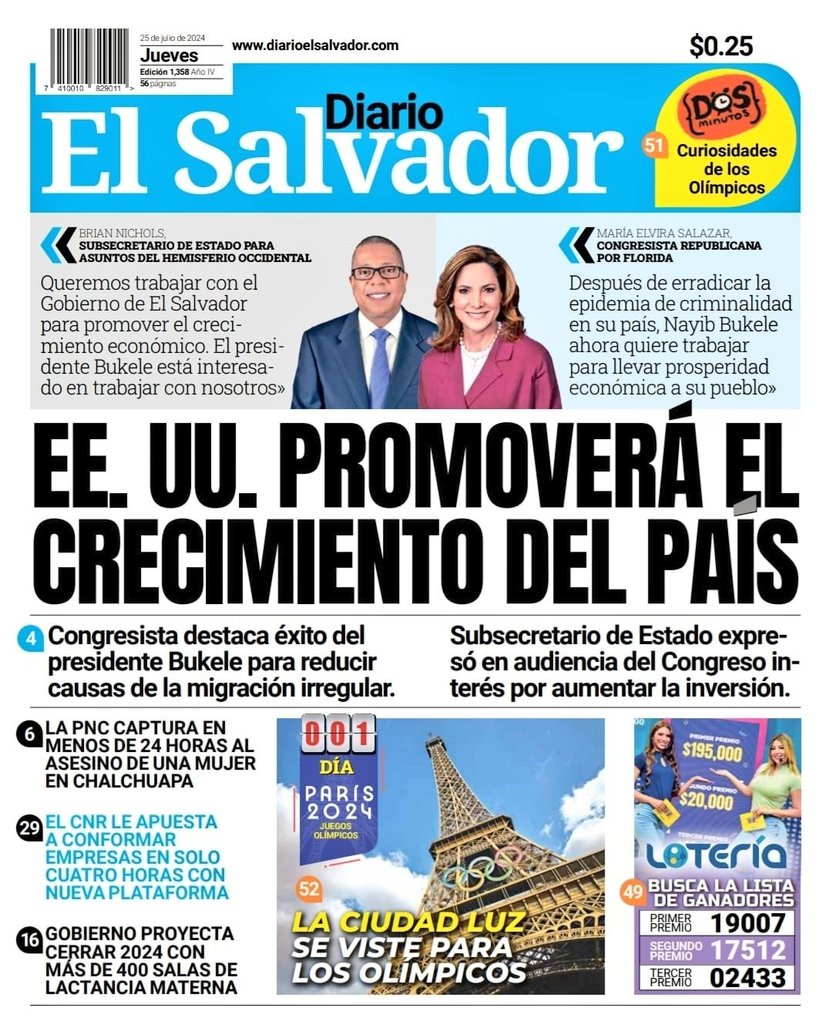Ya se logró el milagro de la seguridad, ahora se viene el milagro económico en nuestro país. 🇸🇻🇺🇸