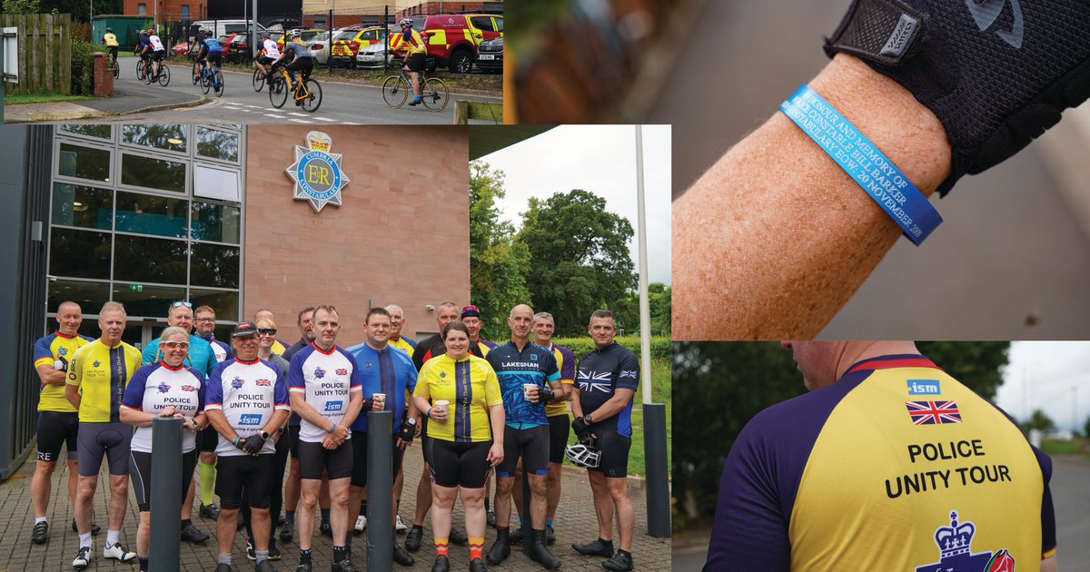 Cumbria Police (@cumbriapolice) on Twitter photo Today we welcomed the <a href="/PolUnityTourUK/">UK Police Unity Tour</a>
They are currently cycling from Gretna to Staffordshire, with the ride ending at the National Memorial Arboretum
The cycle coincides with The Care of Police Survivors Annual Service of Remembrance
Safe travels 👋 🚲
<a href="/ukcops/">Steve Smith</a> Today we welcomed the <a href="/PolUnityTourUK/">UK Police Unity Tour</a>
They are currently cycling from Gretna to Staffordshire, with the ride ending at the National Memorial Arboretum
The cycle coincides with The Care of Police Survivors Annual Service of Remembrance
Safe travels 👋 🚲
<a href="/ukcops/">Steve Smith</a>
