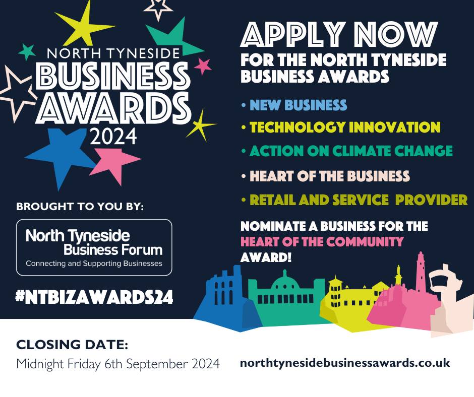 🎉The #NTBizAwards24 launched last week!

Whether you’re a new start-up, tech innovator, climate champion, top-notch retailer, or a business with heart, there's a category for you.

Apply now 👉 northtynesidebusinessawards.co.uk/apply/

<a href="/NTBusinessForum/">North Tyneside Business Forum</a>