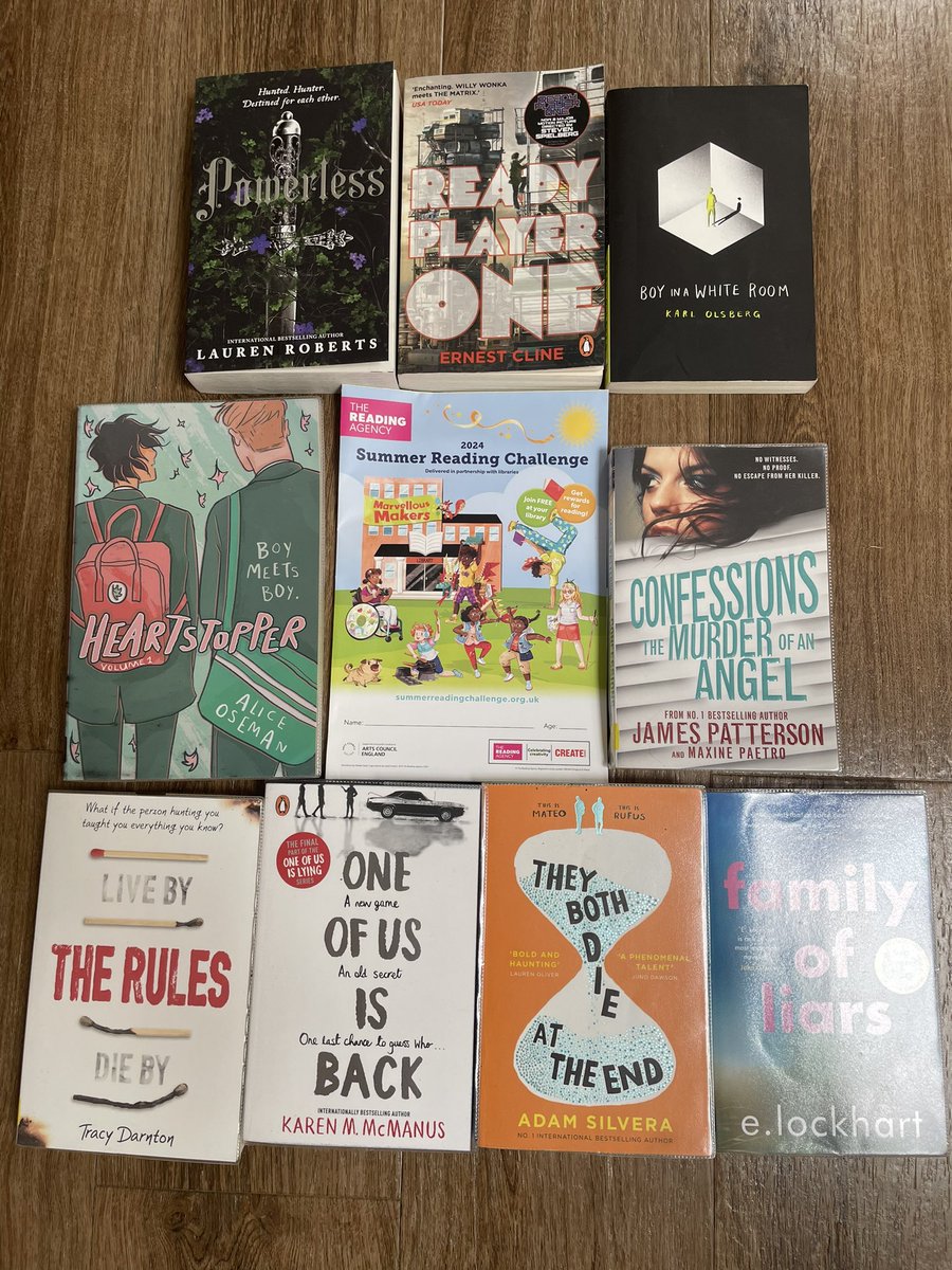 CampionLiteracy's tweet photo. Start of the holidays means stocking up for the #SummerReading library challenge. Let’s see what our students are enjoying #Booktok #tiktokmademebuyit #YAfiction https://t.co/RKOOEIeA4k
