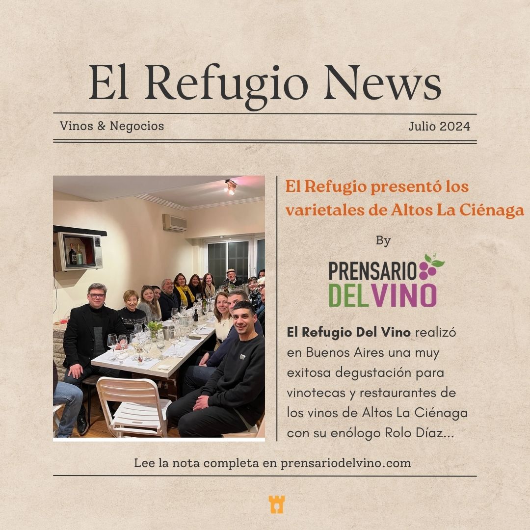 El Refugio del Vino (@refugiodelvino) on Twitter photo ¡Noticias! 📢
Ya salió la nota que realizaron Elba Torres y Miguel Smirnoff de <a href="/PrensarioVino/">PrensarioDelVino</a> por la presentación de los vinos de Altos La Ciénega. 🍷✨
📖 La podés leer completa en prensariodelvino.com
bit.ly/3YjKWlE ¡Noticias! 📢
Ya salió la nota que realizaron Elba Torres y Miguel Smirnoff de <a href="/PrensarioVino/">PrensarioDelVino</a> por la presentación de los vinos de Altos La Ciénega. 🍷✨
📖 La podés leer completa en prensariodelvino.com
bit.ly/3YjKWlE