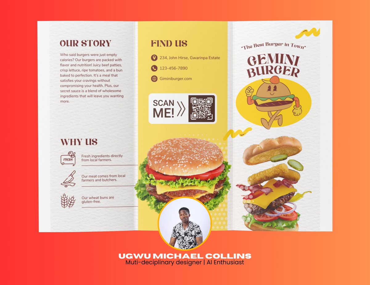 its_micado's tweet image. Today worked on a trifold for a Restaurant 

“Gemini as a case study design is one of those projects that we factored Nutritional value, Bonding. Creating a design that utilizes persuasion techniques to exceed sales targets and increase ROI.

#design #trifoldDesign
