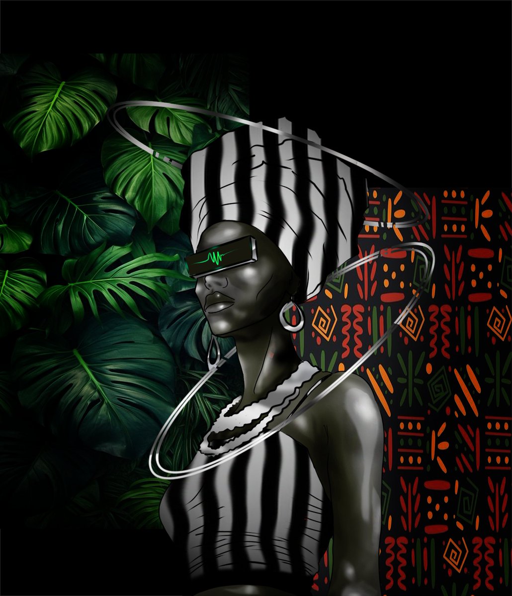 Onboard (@onboardglobal) on Twitter photo 'Two days before yesterday' by <a href="/daddy_muphasa/">Daddy Muphasa</a>.
This piece envisions an Afrofuturist journey inspired by the Ijaw tribe of Nigeria, whose striking black and white attire symbolizes their rich heritage. It’s an infusion of tradition with a futuristic halo, creating a unique 'Two days before yesterday' by <a href="/daddy_muphasa/">Daddy Muphasa</a>.
This piece envisions an Afrofuturist journey inspired by the Ijaw tribe of Nigeria, whose striking black and white attire symbolizes their rich heritage. It’s an infusion of tradition with a futuristic halo, creating a unique