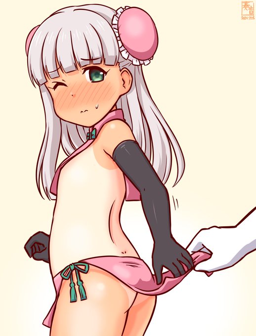 「え、わたし? なんでしょうか?
 …お、お尻はもうすっかり治ってますから、はい!」

#艦これ版真剣お絵描き60分一本勝負_20240725
#マエストラーレ 