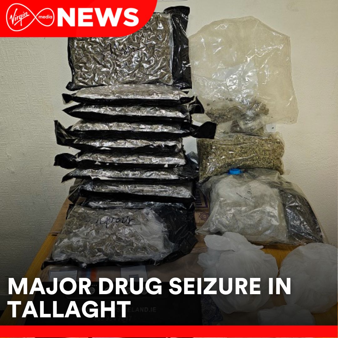 VirginMediaNews's tweet image. As part of Operation Tara, Gardaí in Tallaght seized cannabis worth €131,000, cocaine valued at €28,000, and MDMA worth €1,000, along with €2,715 in cash. One man has been arrested.
For more, watch VMTV News at i.mtr.cool/zklpfqhsgo
#VMTVNews #News #Ireland #Gardaí