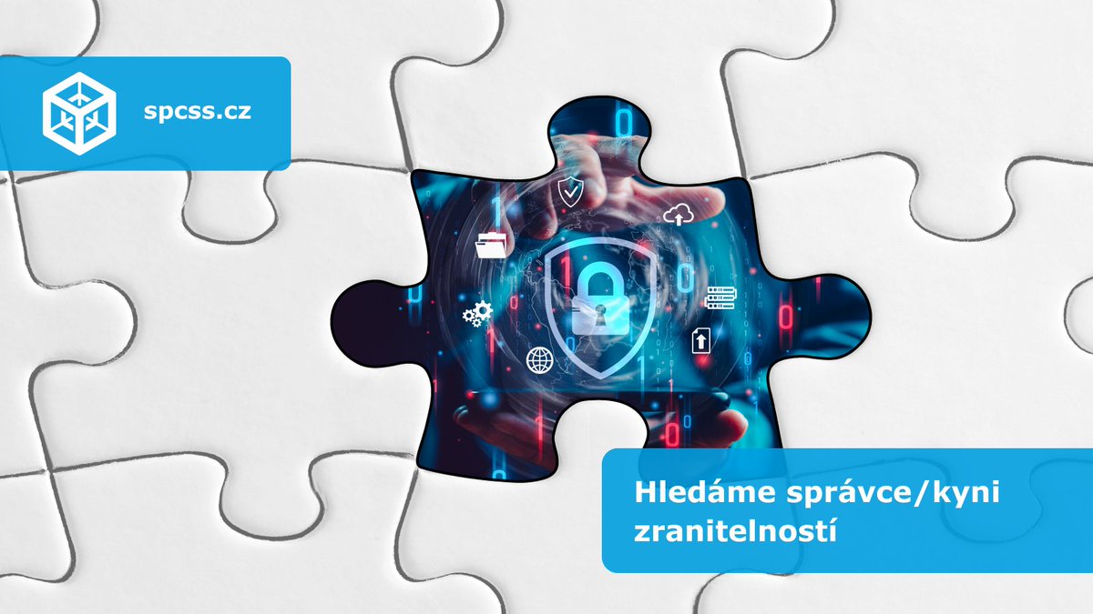 SPCSS_sp's tweet photo. Do #SPCSS hledáme IT detektiva 🔎 
Ví, o čem je:
💻 #CyberSecurity
💻 IT infrastruktura
💻 logsource management, pentesty, konfigurace, dtb, hardening, attack surface mngm,… ale hlavně SPRÁVA ZRANITELNOSTÍ. Prestižní práce i firma, fajn tým, výhody atd.⏭ https://t.co/sqSj6AQIbD https://t.co/So32QHHRcl