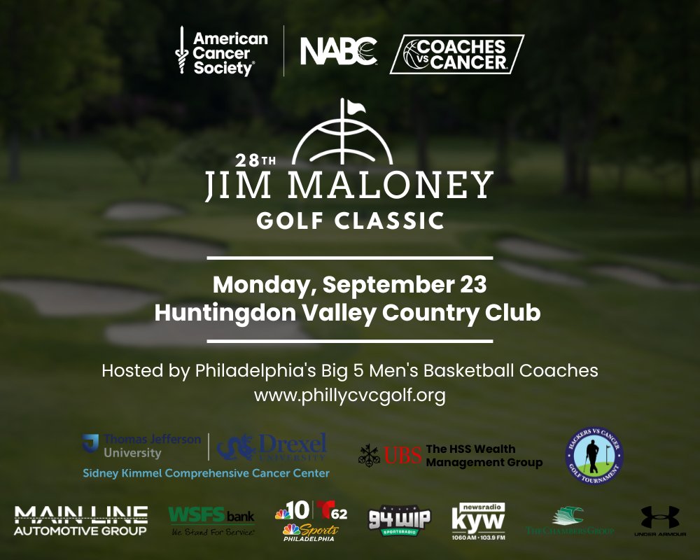 American Cancer Society Coaches vs. Cancer, Philly (@phillycvc) on Twitter photo Join us for our annual Golf Classic- Monday, September 23 at HVCC! Thank you to our sponsors, including <a href="/KimmelCancerCtr/">Sidney Kimmel Comprehensive Cancer Center</a> and the HSS Wealth Management Group at UBS. phillycvcgolf.org Join us for our annual Golf Classic- Monday, September 23 at HVCC! Thank you to our sponsors, including <a href="/KimmelCancerCtr/">Sidney Kimmel Comprehensive Cancer Center</a> and the HSS Wealth Management Group at UBS. phillycvcgolf.org