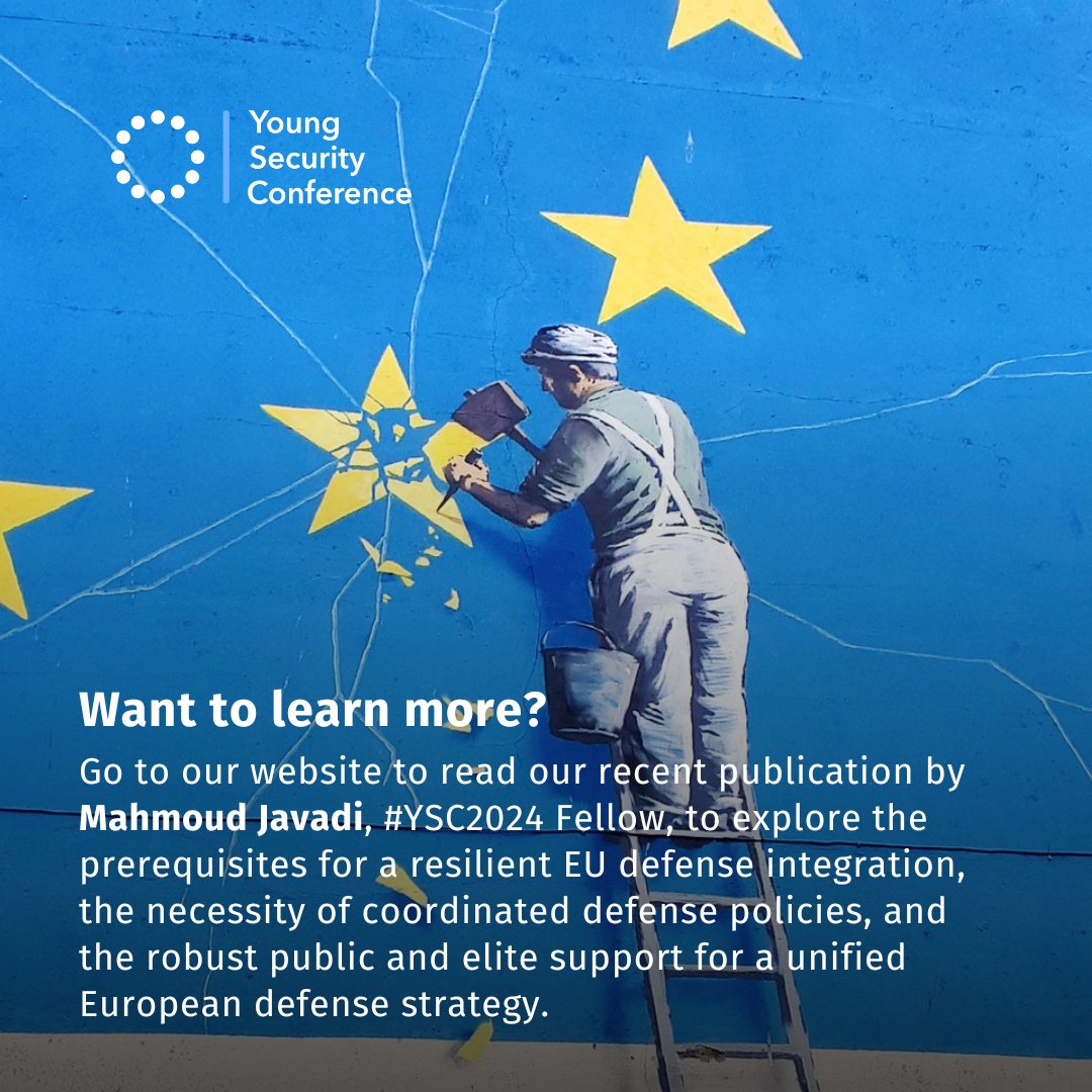 YSConference's tweet image. New Article ! 🚨 Discover Mahmoud Javadi's insights on EU defense integration. Learn why a unified European defense policy crucial now.

Read more here: lnkd.in/epZtkjS9

#EUDefense #Geopolitics #Security