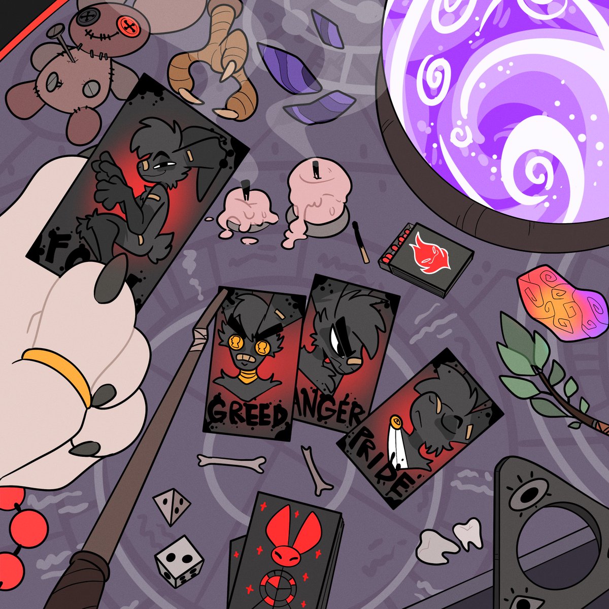 Commissioned by Bqchips, to draw my bunny as cards!