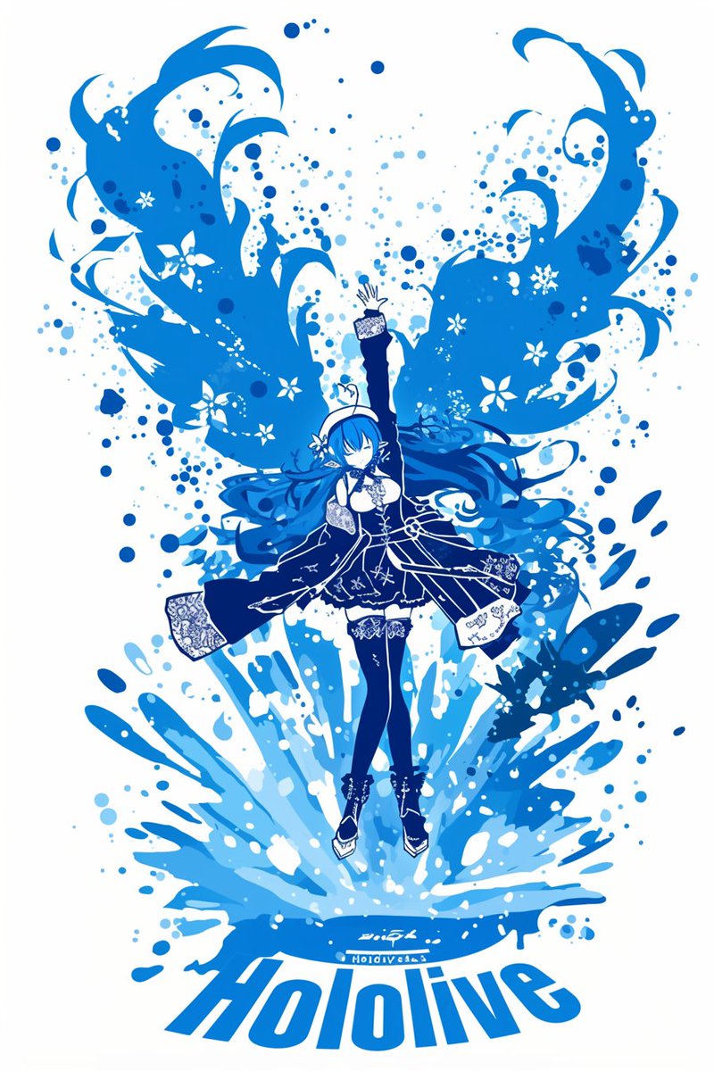 yasumin_ai's tweet photo. 夏らしいポスター #LamyArt #nijijourney #AI #雪花ラミィ https://t.co/nZVej7rzou