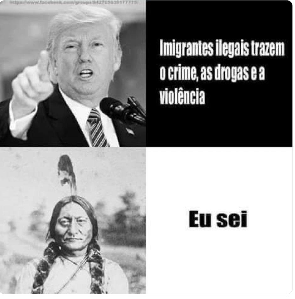 Meme fantástico. Pena que o bolsonarista não tem cognição para entender a mensagem.