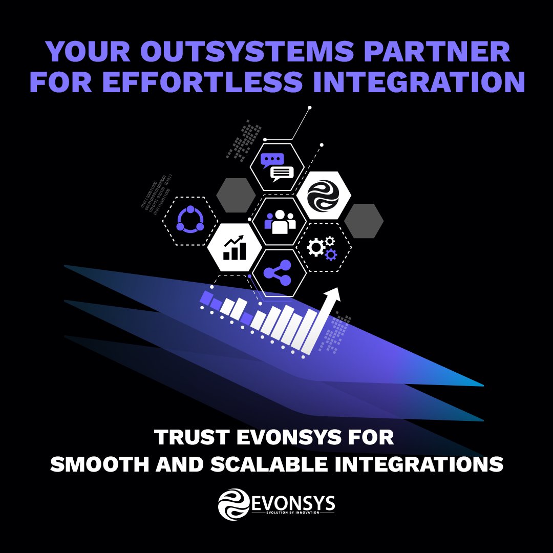 EvonSys's tweet photo. Integrating new apps with legacy systems can be challenging. #EvonSys specializes in seamless #OutSystems integration, offering tailored solutions and ongoing support to keep your business efficient and aligned. Click here to learn more: https://t.co/F0HBbmdJkv https://t.co/Ery8oKwBvb