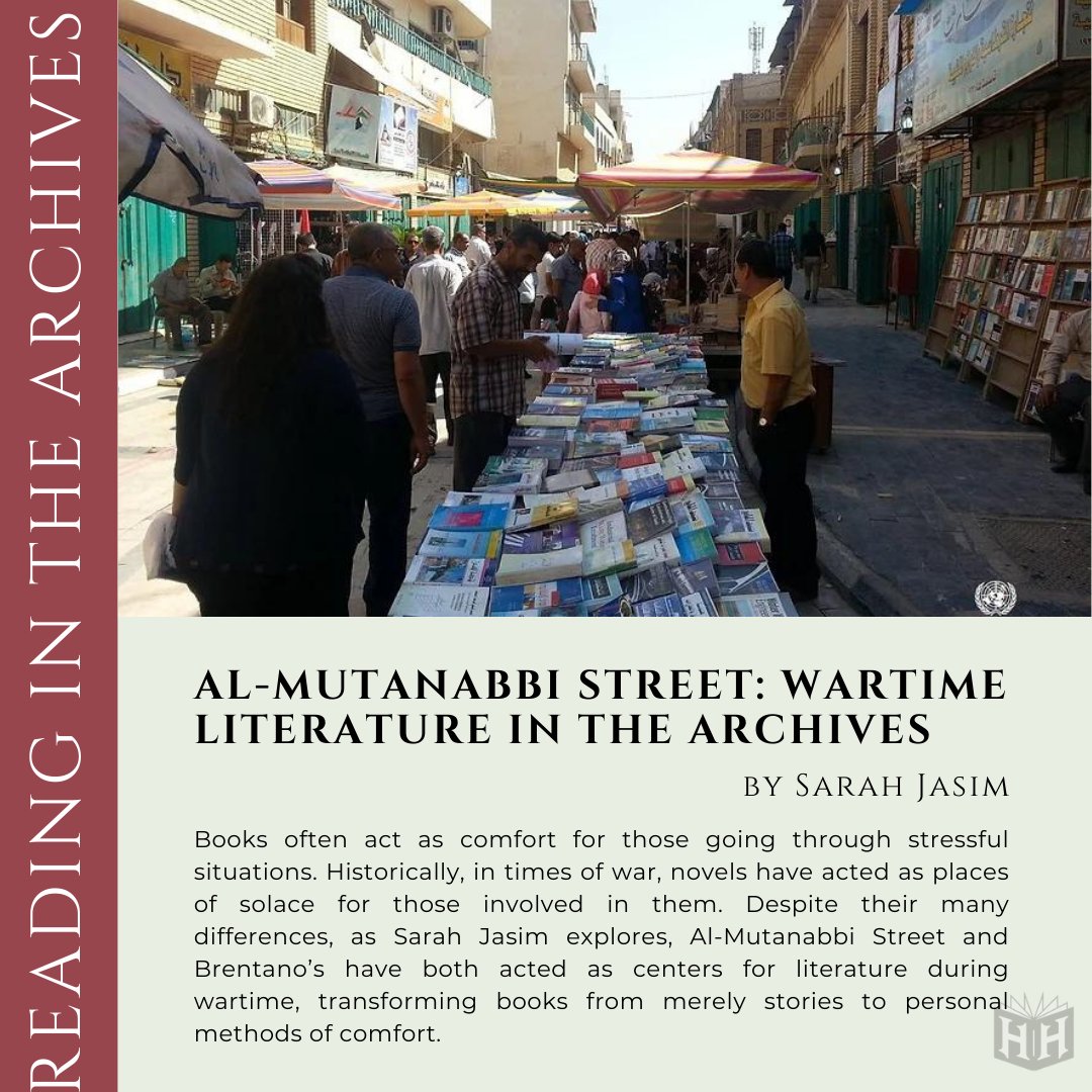 Sarah Jasim's essay, Al-Mutanabbi Street: Wartime Literature in the Archives, explores the emotional role that literature plays during war across the world. Funding for this series is provided by the Friends at UW-Madison.

Read the essay here: loom.ly/Q9Bh5Ok