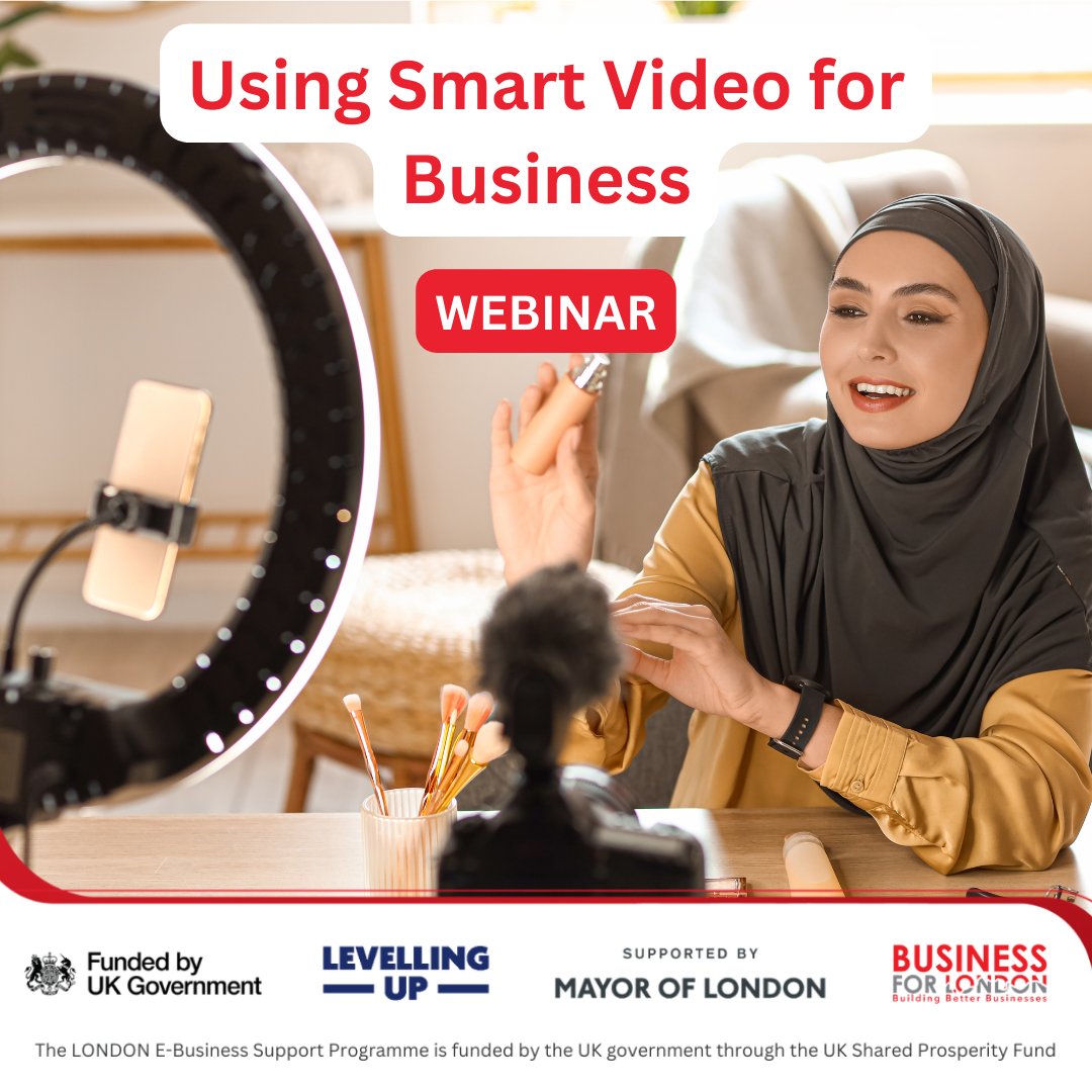 Using smart video is a fantastic way to enhance your business's online presence. With just your smartphone, you can create engaging and high-quality content!

Join the LONDON E-Business Support Programme today at! businessforlondon.co.uk

#UKSPF