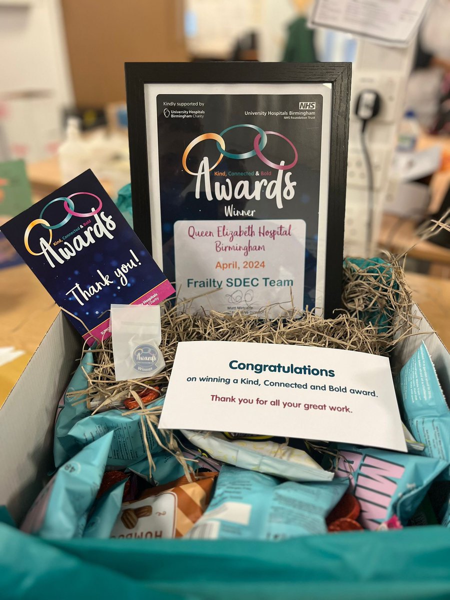 🚨 QEHB Frailty SDEC team are Winners of a “Kind, Connected &amp; Bold Award” 🏆 

Proud to be a part of this team 💙
