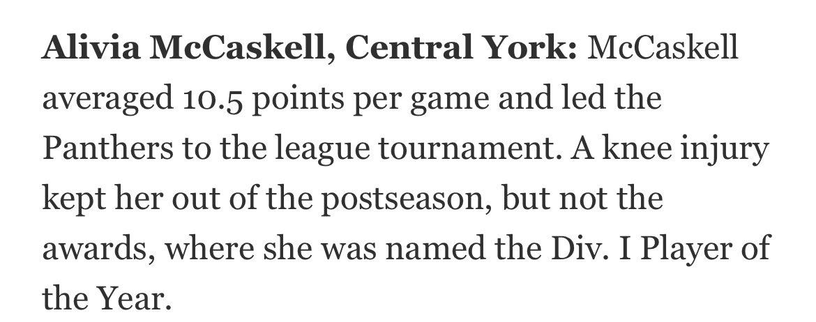 Thank you to <a href="/ydrcom/">YDR online</a> for the recognition! Can’t want to get back on the court! 🖤